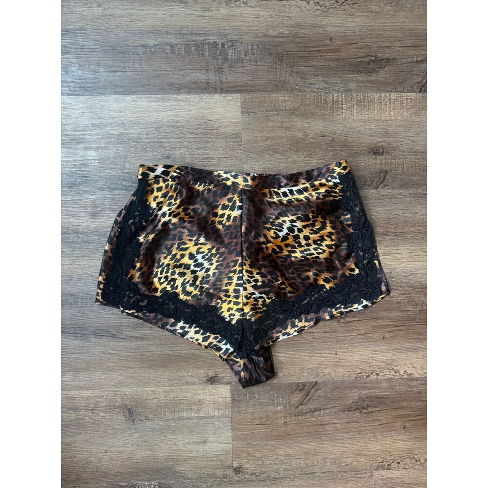 Victoria’s Secret Leopard Satin Lace Shorts